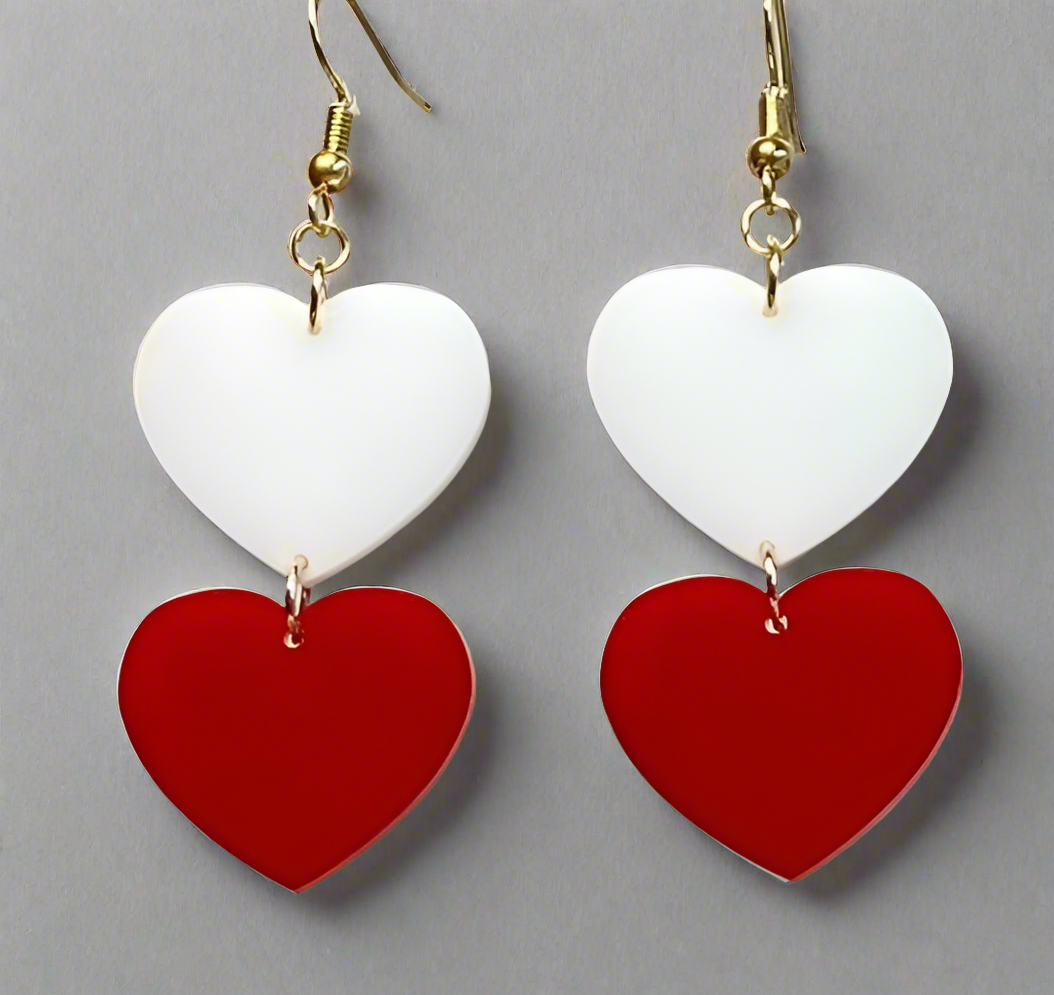 Acrylic Earrings For Women Heart Shape